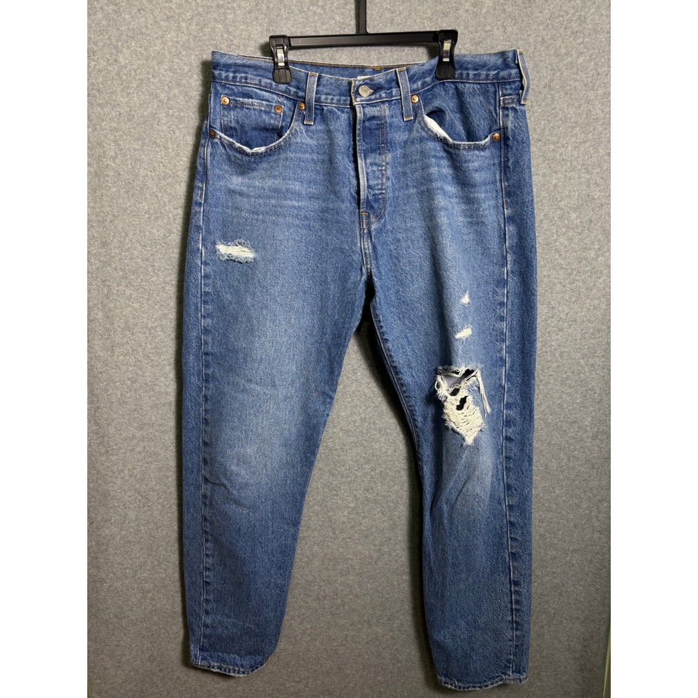 Levi's Premium Wedgie Distressed Mom Jeans Big E Waterless‎ Women's 31